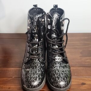 Michael Kors Glitter Black‎ Combat Boots- Project
